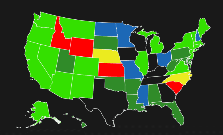 United States cannabis legalization map