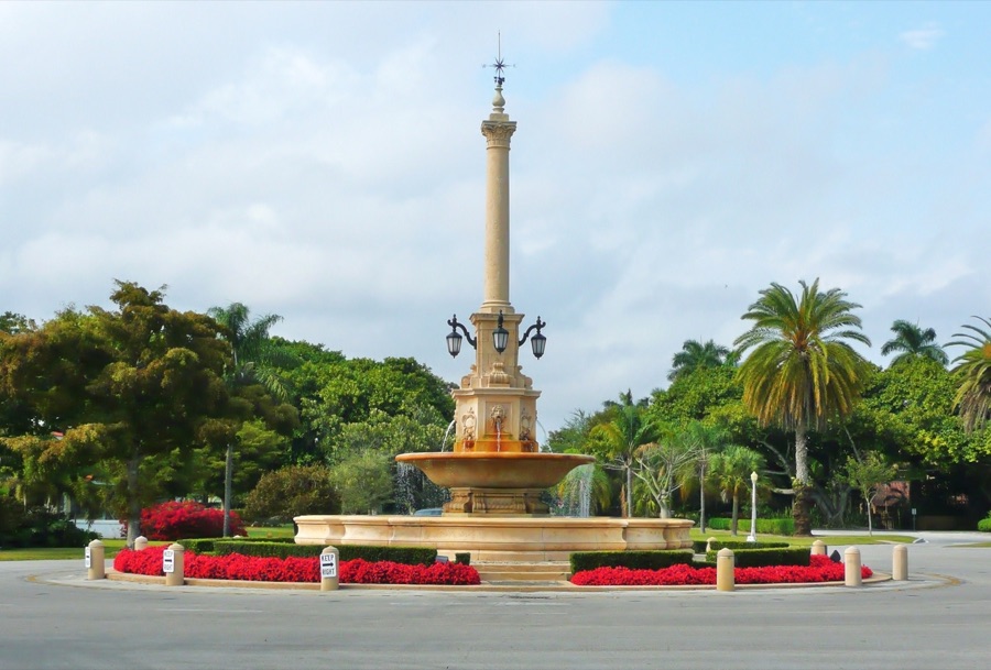 DeSoto Fountain in Coral Gables Florida near the Surterra Wellness Dadeland dispensary on South Dixie Highway