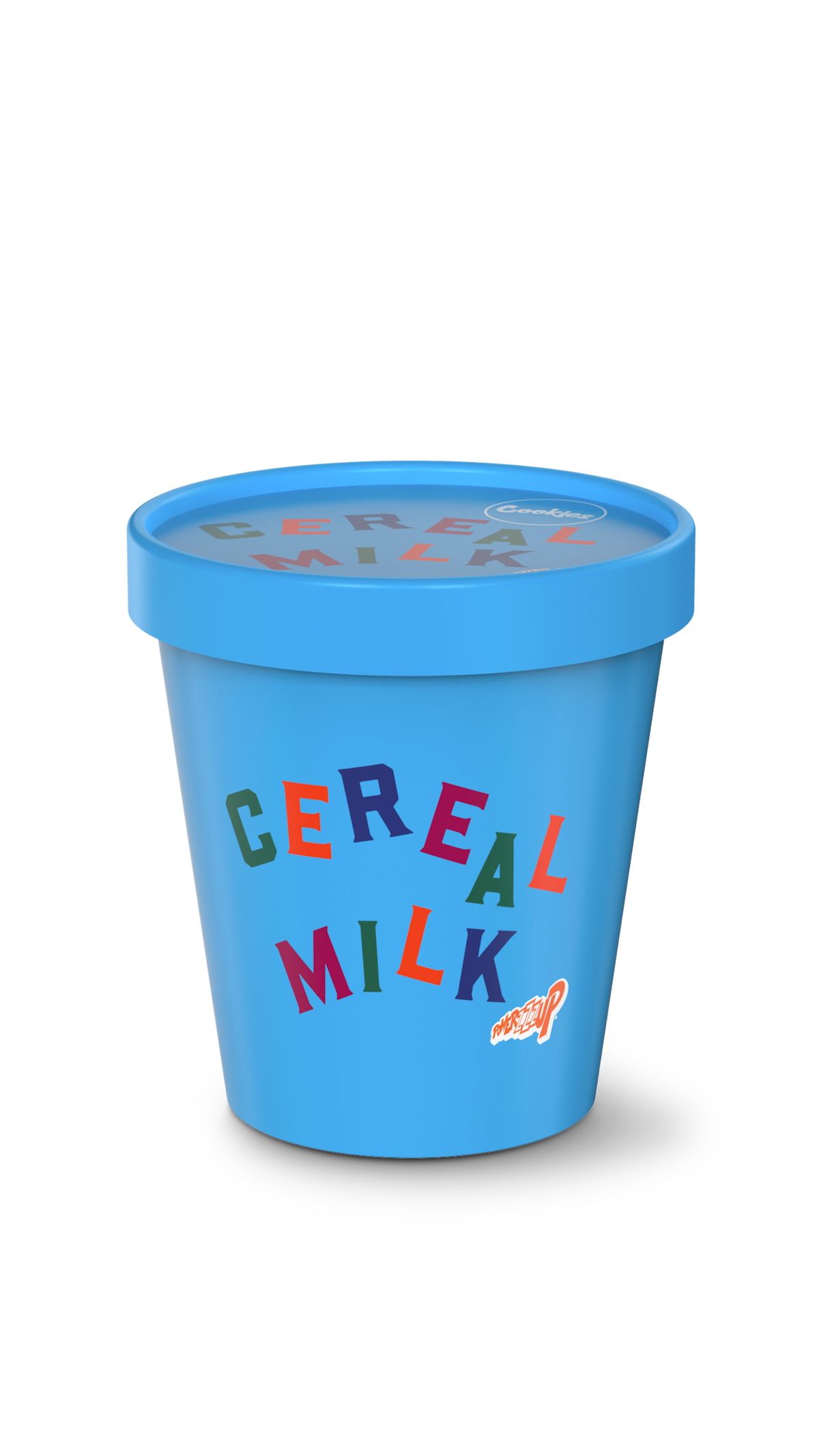Cookies brand Cereal Milk cannabis flower tub in signature blue packaging