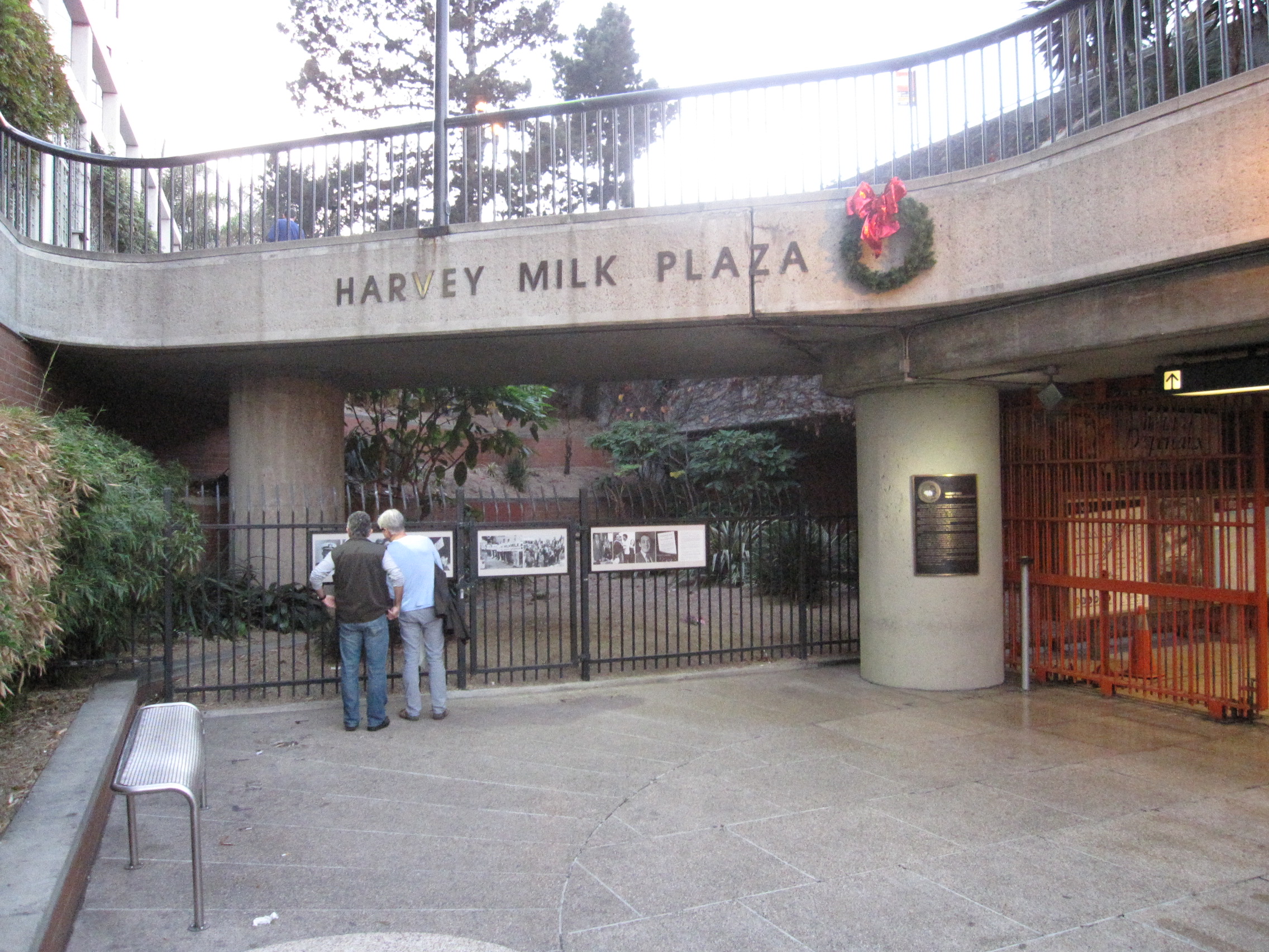 Harvey Milk Plaza signage at the Castro MUNI Metro station entrance in San Francisco one block from The Apothecarium Castro