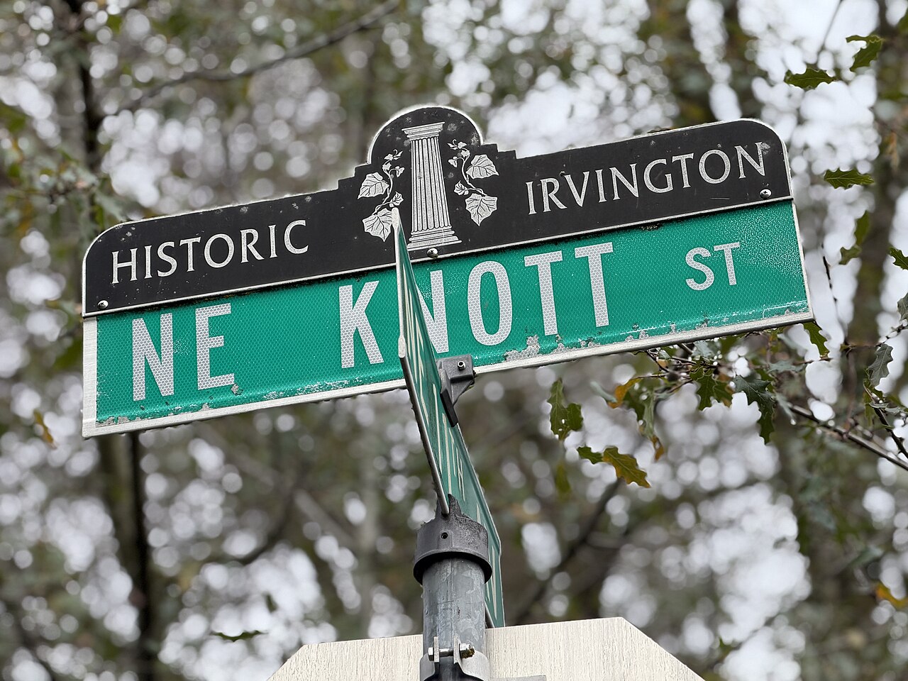 Irvington historic neighborhood street scene in northeast Portland Oregon